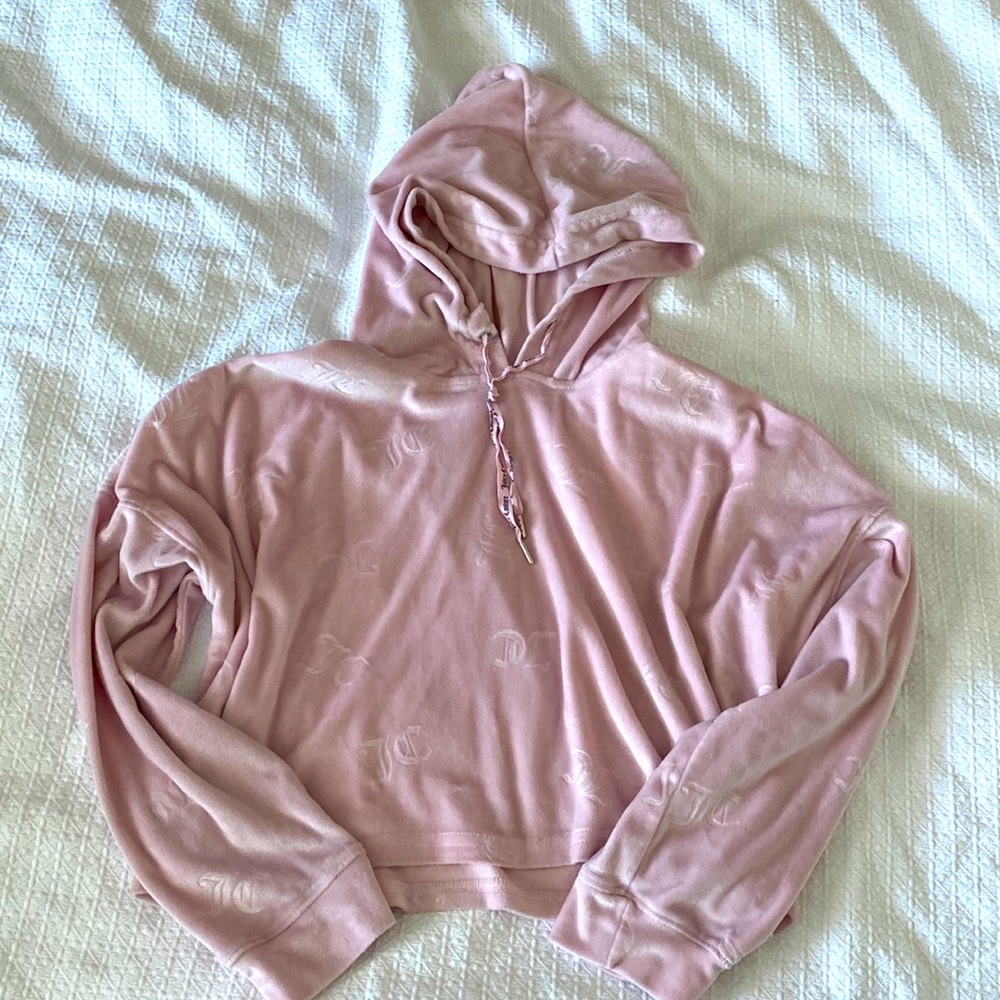 Juicy Couture Velour cropped hoodie
